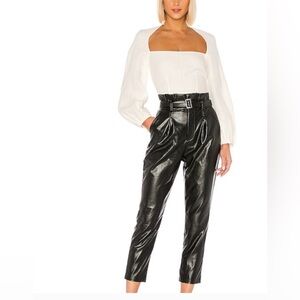 Majorelle black faux leather pants size small